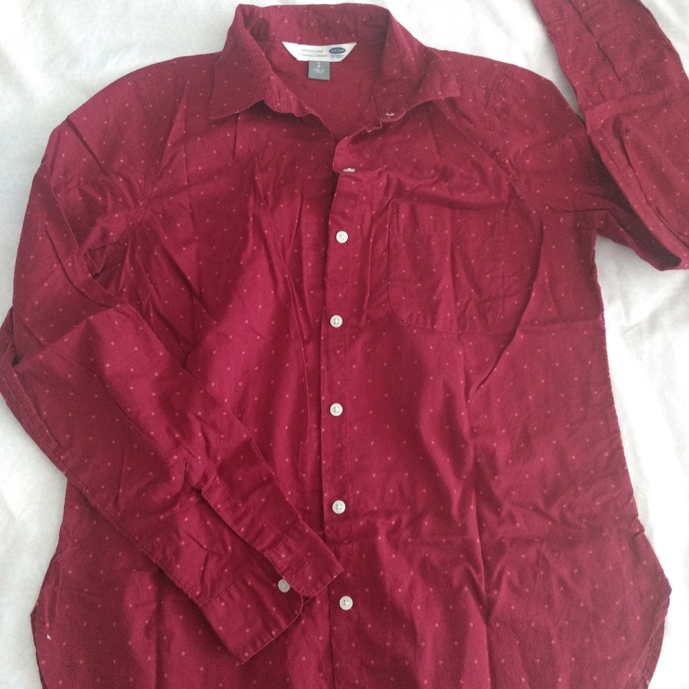 Polka dot button-down shirt - Old Navy size S/P
